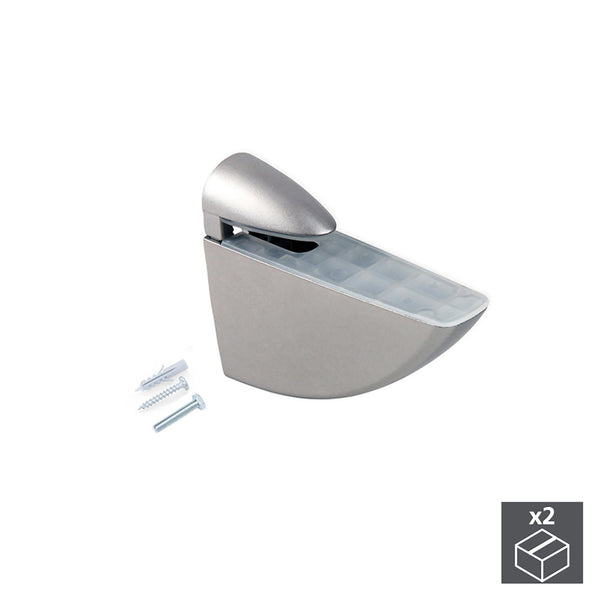 online Aguila Support pour Étagère en Bois ou Verre Emballage 1 Set Emuca Aluminium Peint