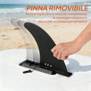 Tavola Sup Gonfiabile 320x82x15 cm Stand Up Paddle Antiscivolo in Plastica ed EVA Arancione      