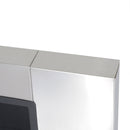 Camino a Bioetanolo da Parete 136x54 cm Inox e Nero 