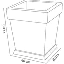 Base Albero di Natale a Vaso 40x40x41 cm con Attacco Universale in Resina Rosso      