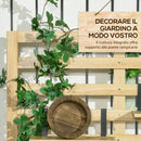 Cassapanca da Giardino 80x45x160 cm con Traliccio e 4 Ripiani con Chiusura Magnetica in Legno      