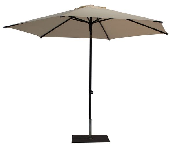 sconto Ombrellone da Giardino Ø3 m Palo Ø38 mm in Alluminio Tessuto Dralon Acrilico Border Ecru