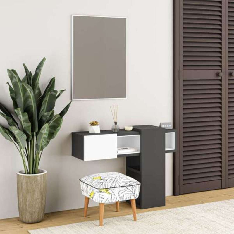 Mobile ingresso Efes antracite bianco con specchio