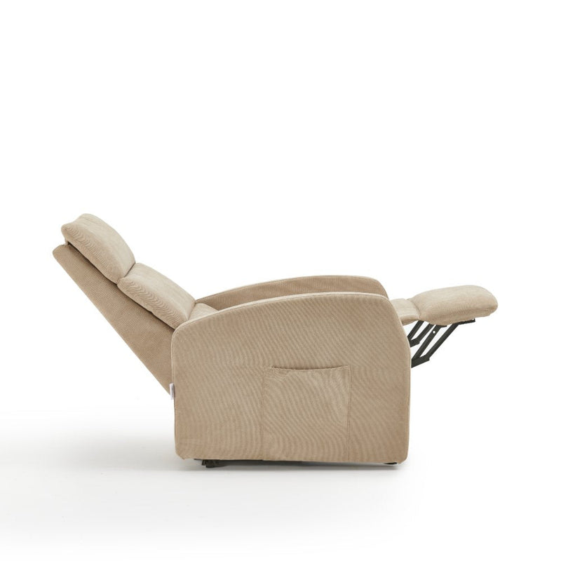 Poltrona Alzapersona Elettrica 2 Motori 72x111x86 cm Martina in Microfibra Dispositivo Medico 1 Beige