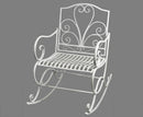 Dondolo da Giardino in Ferro 60x80H98cm Viareggio Bianco