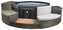 Spa extérieur semi-rigide chauffé 4+2 places avec meuble Ø193x73 cm NetSpa Octopus Brown