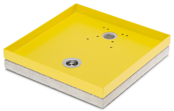 Base Portaciottolo per Fontane 40x40x8 cm in Metallo con Base in Cemento Belfer 42/BSE/10 Giallo sconto