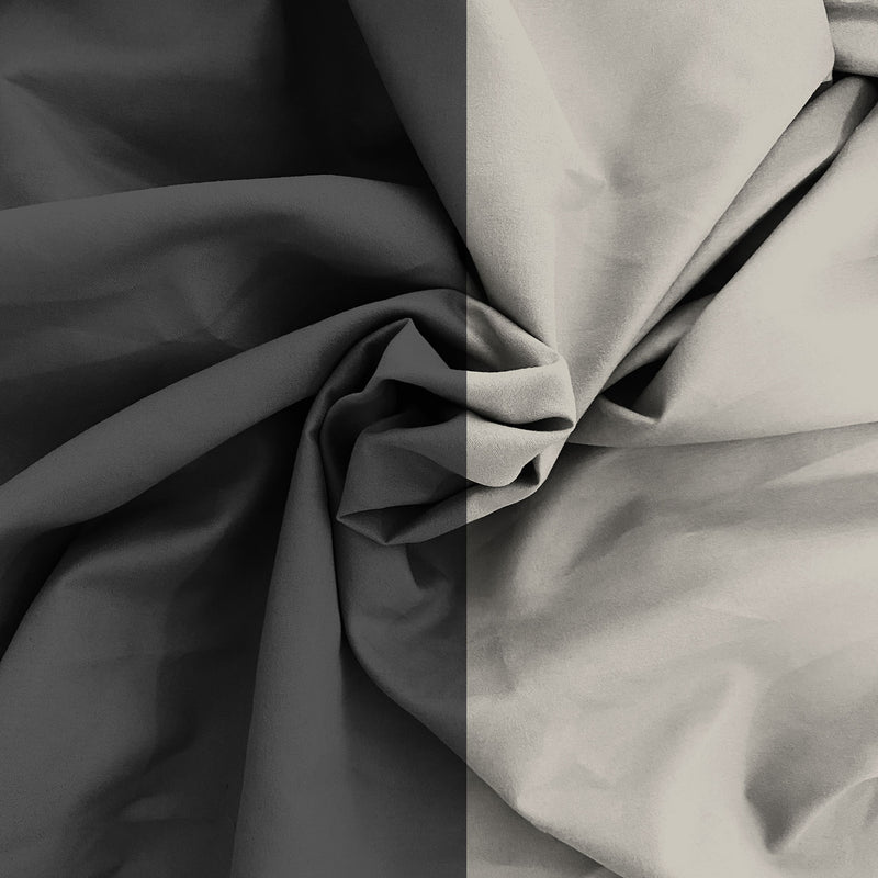 Copripiumino con Sacco e Federe in Tinta Unita Double Face Linea Vera Fumo e Grigio Chiaro