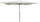 Parasol de jardin 4x3m en acier et polyester écru