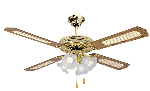 Ventilateur de Plafond avec 4 Pales et 4 Lampes Diamètre 130 Cm 3 Vitesses prezzo