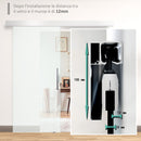 Porta Scorrevole Vetrata 102,5x205 cm Satinata 