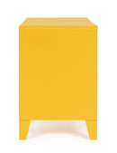 Mobile TV con 2 Ante 40x120,5x58,5 cm Cambridge in Acciaio Giallo