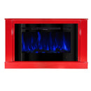 Camino Elettrico da Pavimento 72,5x121,5x30 cm Effetto Fiamma 1500W Bernard mini rosso & Adeli Rosso