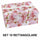 Lot de 10 Boîtes Carton Fleurs Roses Blanches Rectangulaires
