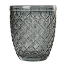 Set 6 Bicchieri Acqua Castle Stones in Vetro VdE Tivoli 1996 Grigio