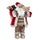 Père Noël avec inscription Merry Christmas H45 cm Rouge/Marron