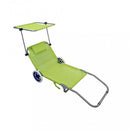 Spiaggina Carrello Pieghevole Steel con Tetto 145x52x62h cm in Textilene Vari Colori
