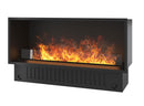 Camino a Vapore Elettrico da Incasso 120x45(64,8)x40 cm Invapo con LED RGB Nero 