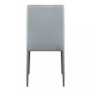 Sedia Cammie 41x50x91 h cm in Similpelle Grigio chiaro