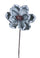 Lot de 3 fleurs de magnolia artificielles hauteur 63 cm bleu