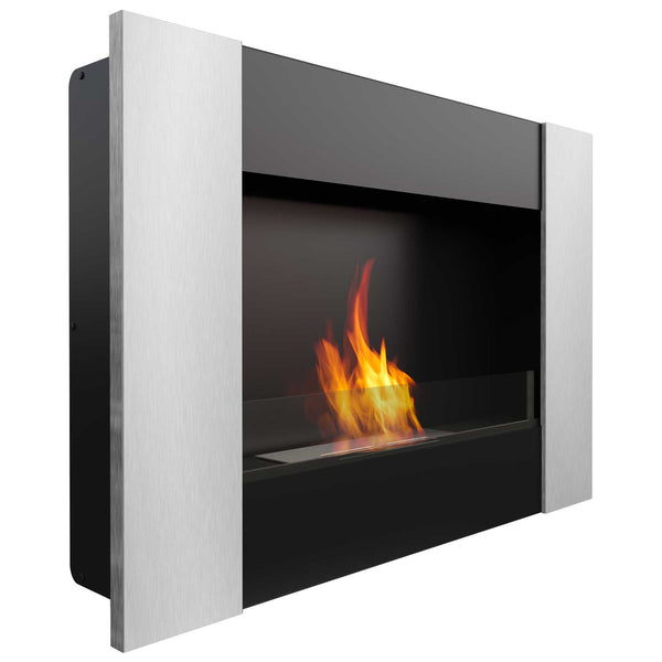 acquista Cheminée Bioéthanol Murale 90,2x65 cm Flig Boston 2 Argent