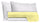 Ensemble de draps et taies d'oreiller en coton jaune différentes tailles