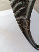 Panca Ghisa Lion 130x56x72 h cm in Legno Antracite Seconda Scelta