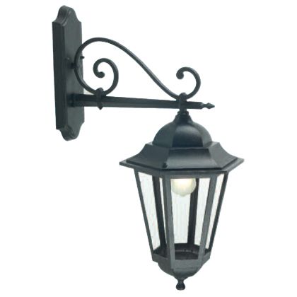 sconto Applique de Couleur Noire Basse pour l'Extérieur Ligne Maxi Hexagonale Livos