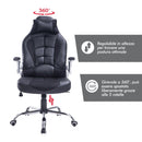 Sedia da Gaming Regolabile e Girevole Nero 