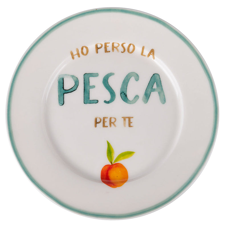 Set 6 Piattini Frutta Ø19x1,5 cm in New Bone China VdE Tivoli 1996 Le Travisate Bianco