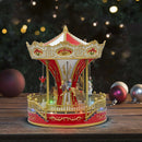 Giostra di Natale 22x22x28 cm con Addobbi Natalizi Luci Suoni e Movimento