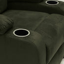 Poltrona Relax Reclinabile Manuale 100x76x94 cmin Microfibra Verde