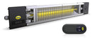Stufa Elettrica ad Infrarossi 83x3,8x12 cm da Parete 1800W con Telecomando Moel Petalo
