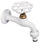 Robinet coloré pour fontaine de jardin en laiton Belfer RUB/024 Blanc