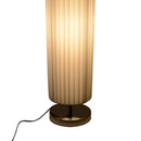 Lampada da Terra 160 cm con Interruttore a Pedale in Acciaio Inox Bianco 