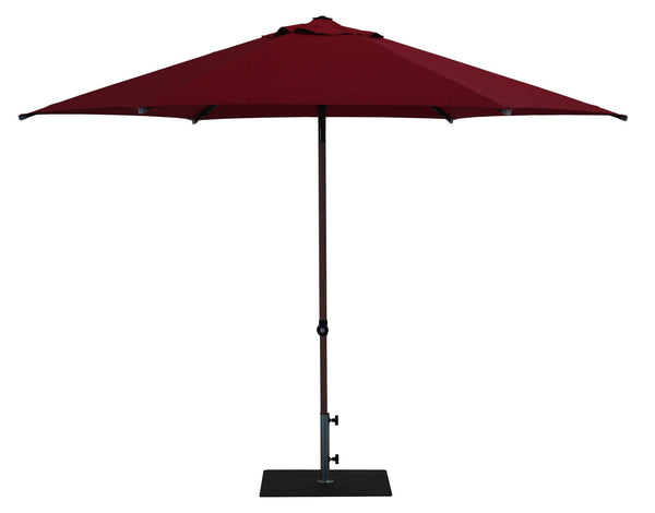 prezzo Ombrellone da Giardino Ø3 m Palo Ø38 mm in Alluminio Effetto Legno Tessuto Olefin Trend Wood Bordeaux