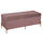 Banc de rangement 115x40xh45 cm en tissu velours rose