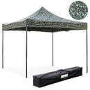 Gazebo Richiudibile Pieghevole 3x3m in Acciaio e PVC Impermeabile Mimetico