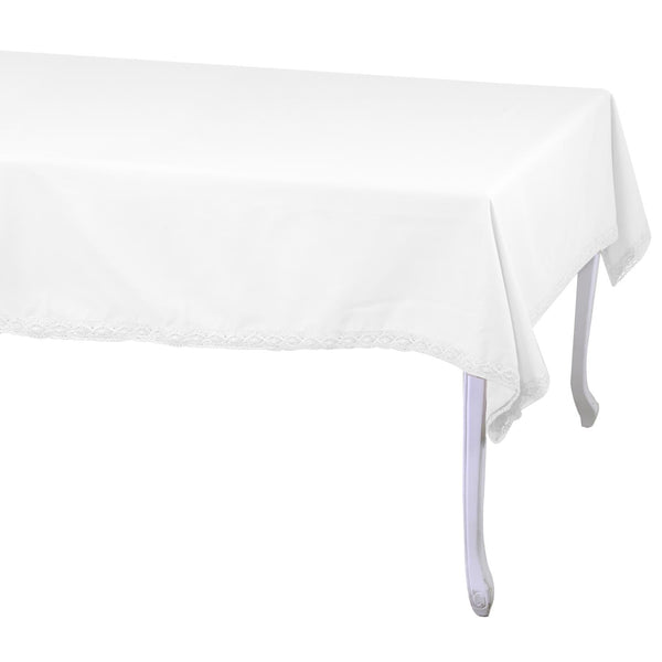 Nappe rectangulaire 140x240 cm en coton 180 g/m² Amélie Blanc online