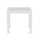 Tavolo da Giardino Allungabile 82/163x82xH75 cm in alluminio Lipari Bianco