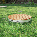 Doccia da Giardino Portatile Ø70,5x7,5 cm Getti d'Acqua Regolabili fino a 4 m in Polistirene Effetto Legno  