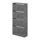 Scarpiera quattro ante a ribalta 73x26x82,5 cm retro grey