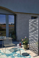 Set 2 Pezzi Pannello Decorativo Frangivista Verdemax Ornamentale o Divisorio 80x180 cm con Basi di Appoggio in Metallo Grigio
