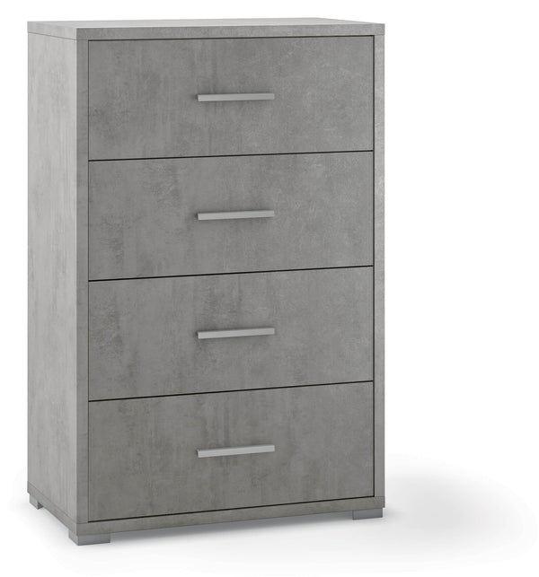 Commode à 4 Tiroirs 71x110x41 cm Ciment sconto