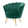Fauteuil de salon en velours vert Ventaglio