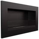 Camino a Bioetanolo da Parete 64,8x37,4 cm con Vetro o Senza Vetro Flig Washington Nero