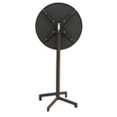 Tavolo Alto Vega Ø60x102 h cm in Acciaio Taupe