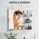 Specchiera Bagno a Parete 75x10x48 cm con 2 Mensole e 1 Ripiano Bianco