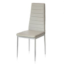 Set 4 Sedie 41x41x96 cm in Similpelle da Interno Grigie