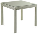 Tavolo da Giardino Quadrato 90x90cm in Polyrattan Adila Grigio Melange